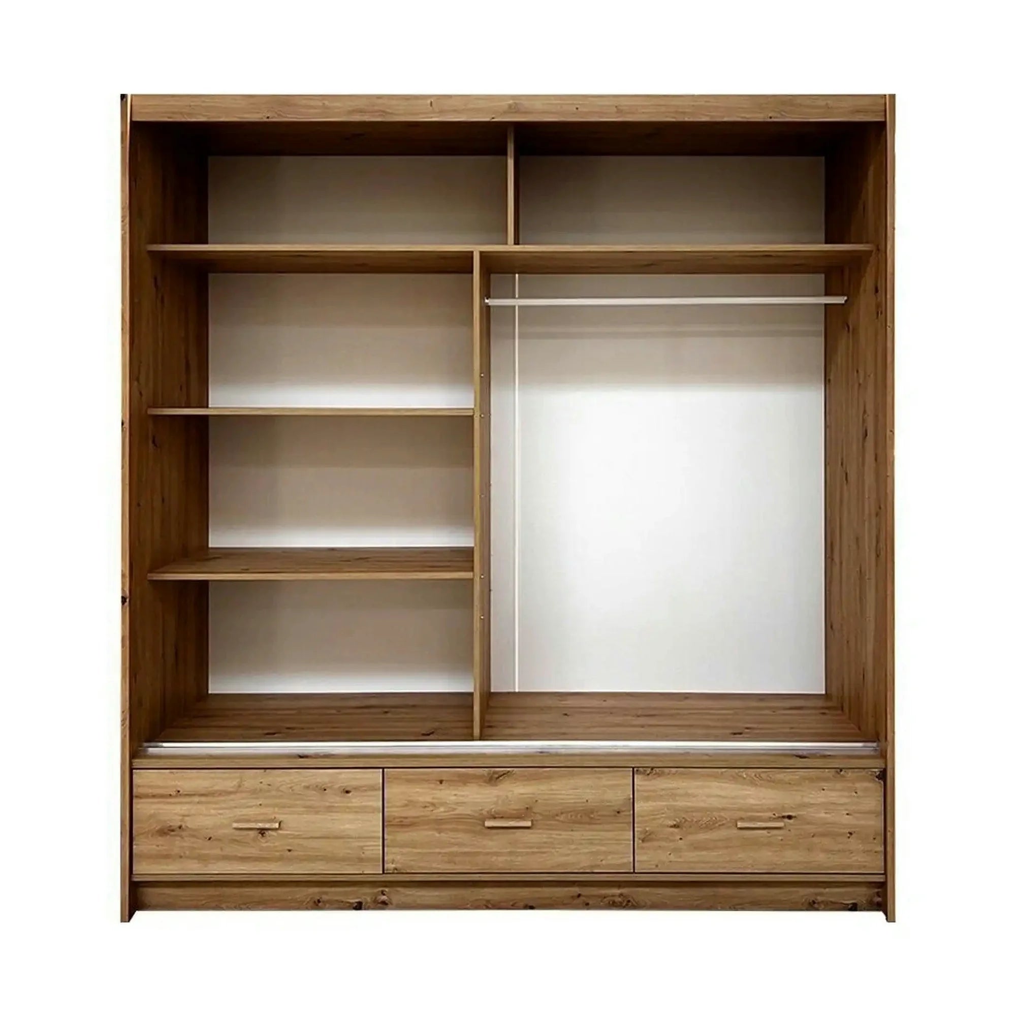 Dulap haine dressing CANADA CA1-200, stejar artisan, PAL, cu 2 usi si 3 sertare, 200x60x215 cm