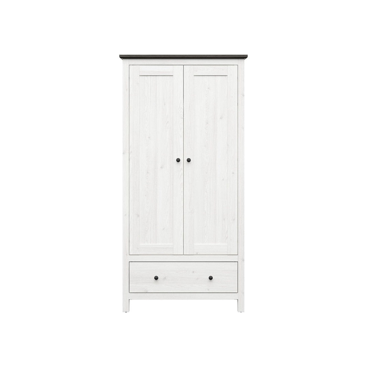 Dulap HESEN, gri deschis, PAL melaminat, cu 2 usi si un sertar, 101x57x203 cm