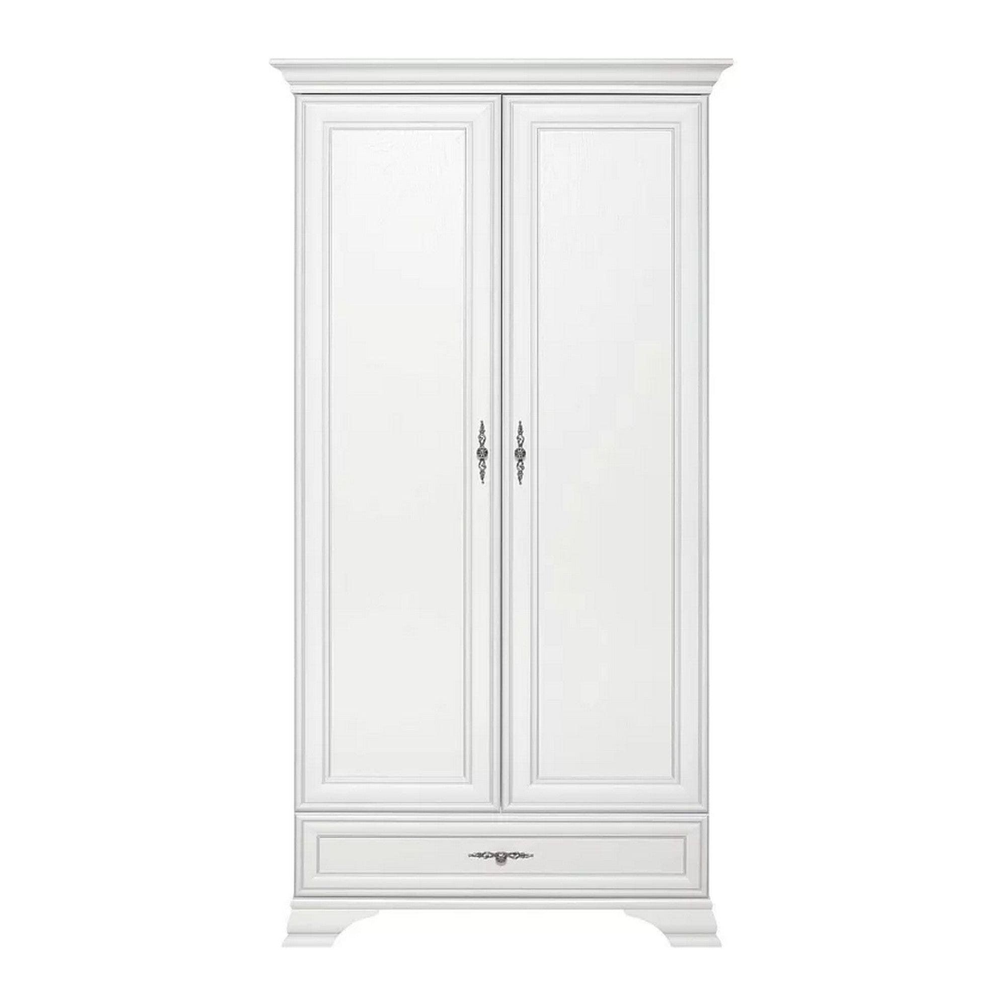 Dulap IDENTO, alb, cu 2 usi si un sertar, 100x61x198 cm
