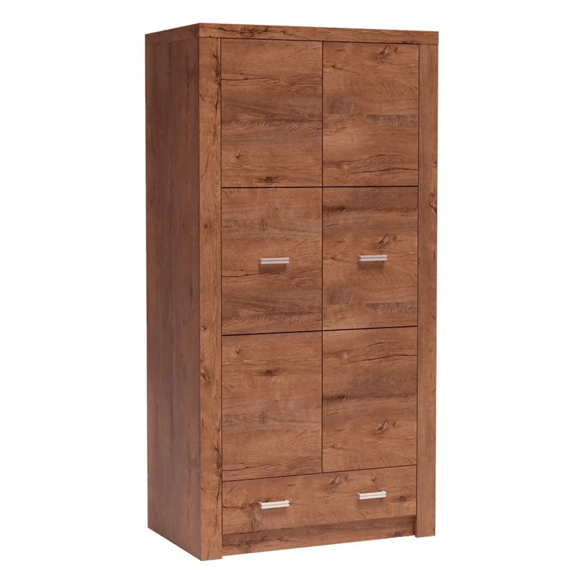 Dulap INFINITY I-01, frasin deschis, PAL melaminat, cu 2 usi si un sertar, 96x58x192 cm