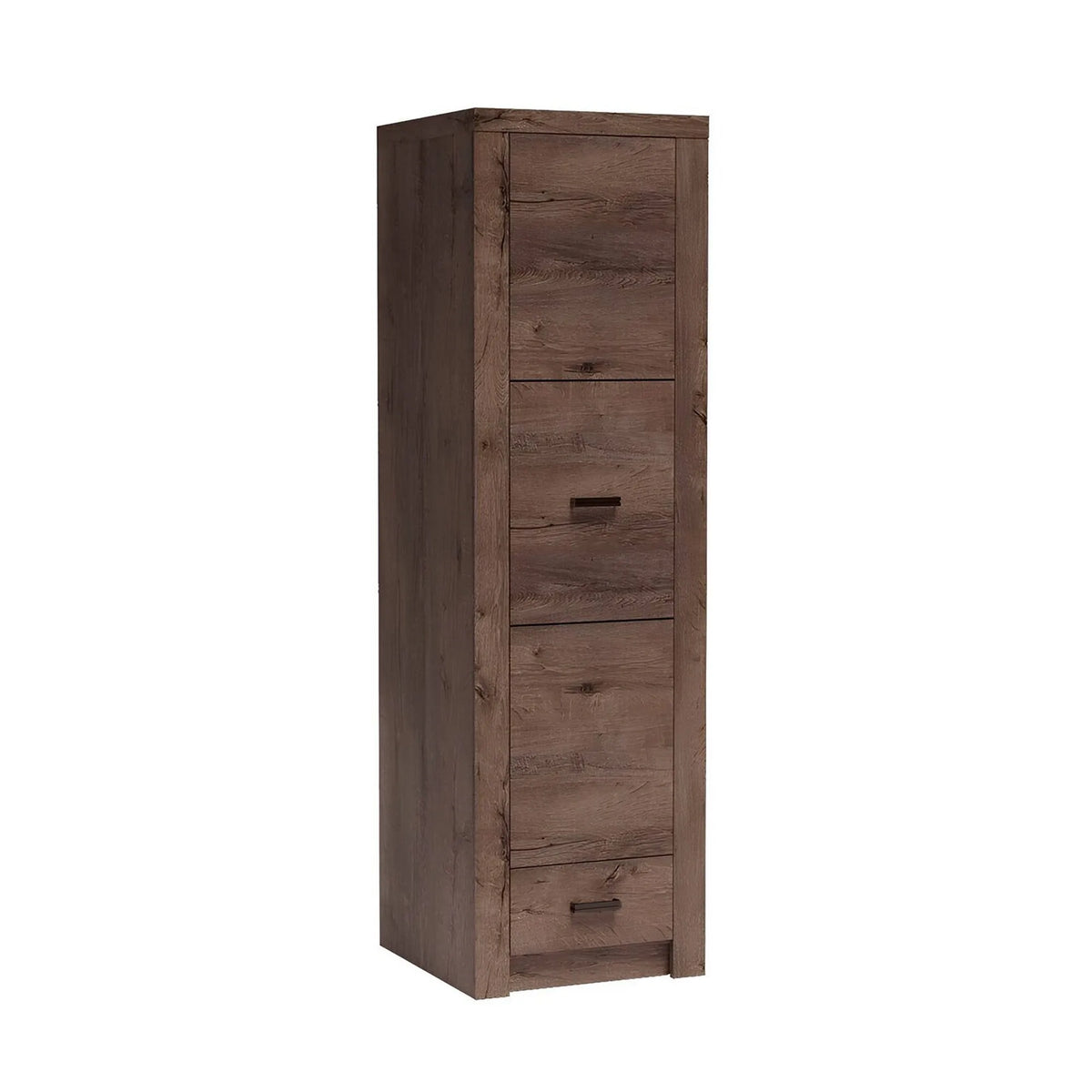 Dulap INFINITY I-02, frasin inchis, PAL melaminat, cu o usa si un raft, 56x58x192 cm