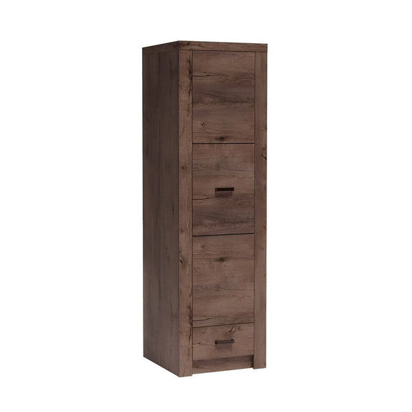 Dulap INFINITY I-02, frasin inchis, PAL melaminat, cu o usa si un raft, 56x58x192 cm