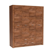 Dulap INFINITY I-18, frasin deschis, PAL melaminat, cu 4 usi si 2 sertare, 178x58x214 cm