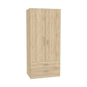 DULAP INVITA Tip 5, stejar sonoma, PAL melaminat, cu 2 usi si 2 sertare, 90x60x200 cm