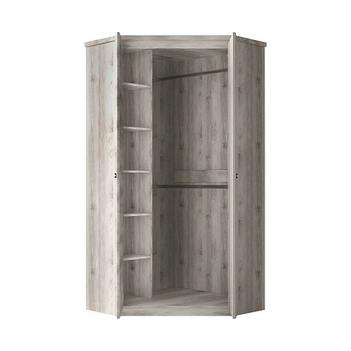 Dulap JAZZ, stejar, PAL laminat, cu 2 usi, 101x101x210 cm