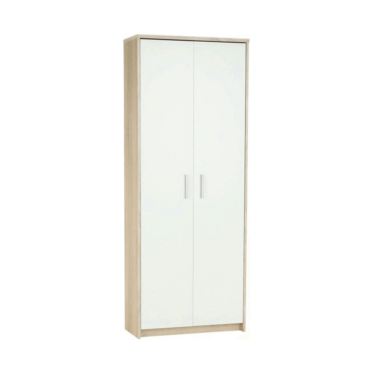 Dulap JOHAN 2 NEW 05, stejar sonoma/alb, DTD laminat, cu 2 usi, 73x34x186 cm