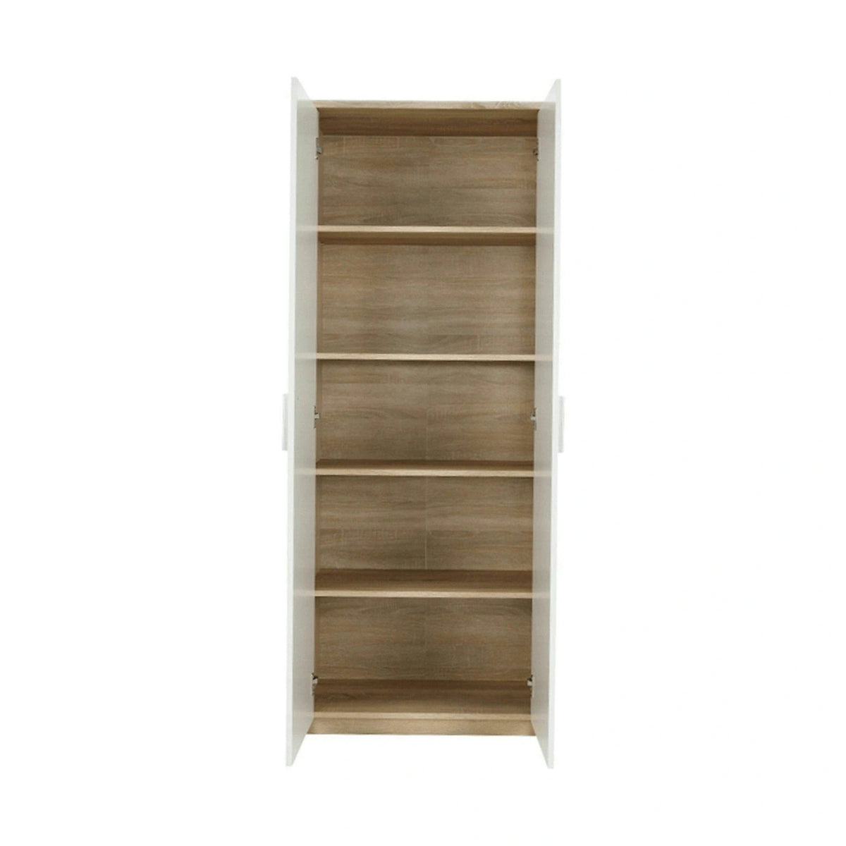 Dulap JOHAN 2 NEW 05, stejar sonoma/alb, DTD laminat, cu 2 usi, 73x34x186 cm