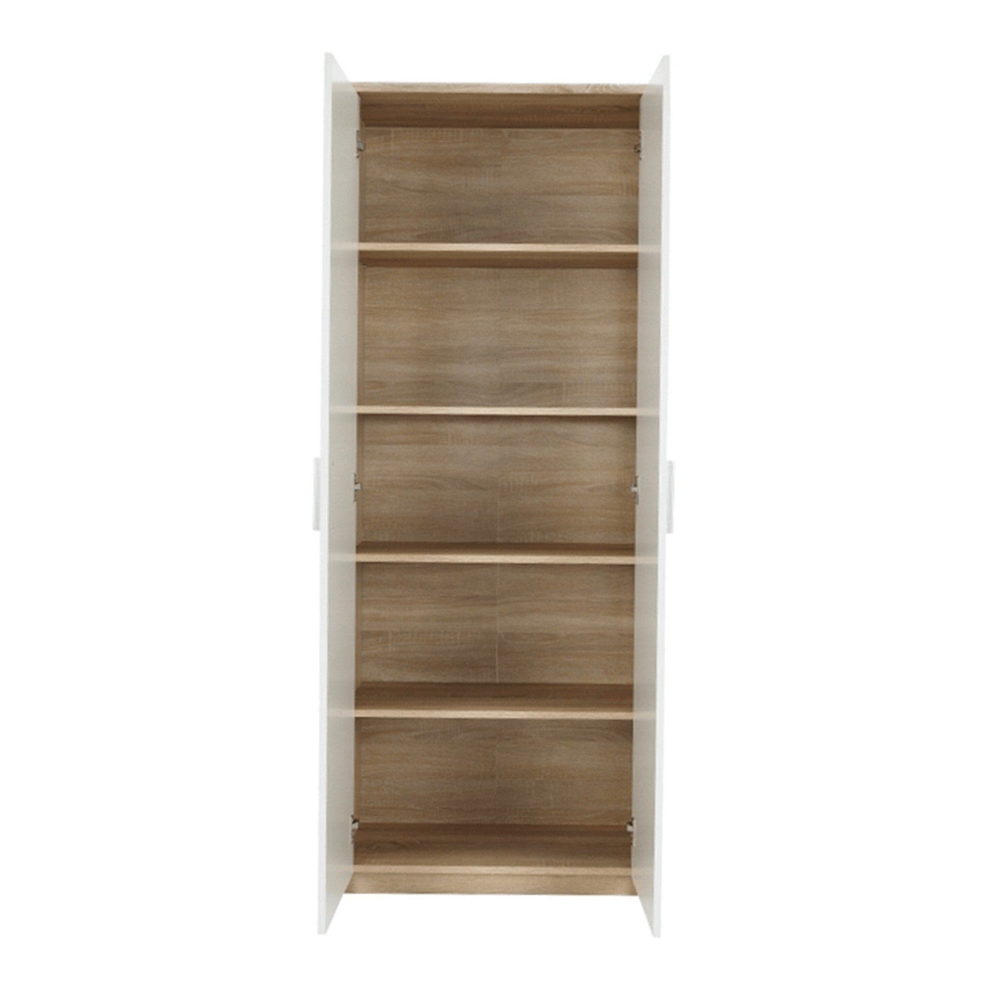 Dulap JOHAN 2 NEW 05, stejar sonoma/alb, DTD laminat, cu 2 usi, 73x34x186 cm