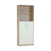 Dulap JOHAN 2 NEW 10, stejar sonoma/alb, PAL melaminat, cu 2 usi, 73x34x186 cm