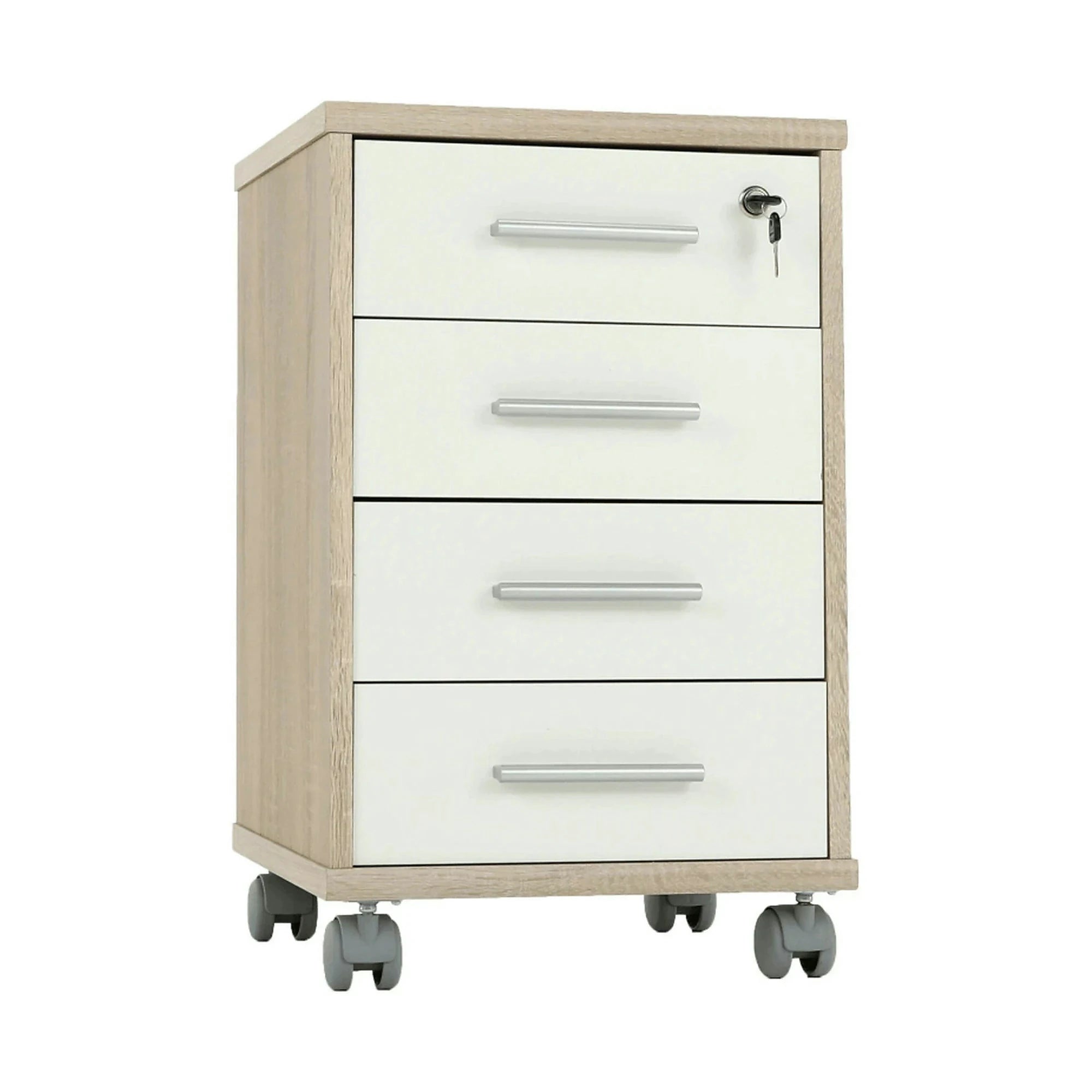 Dulap JOHAN 2 NEW 12, stejar sonoma/alb, PAL melaminat, 39x41x62 cm