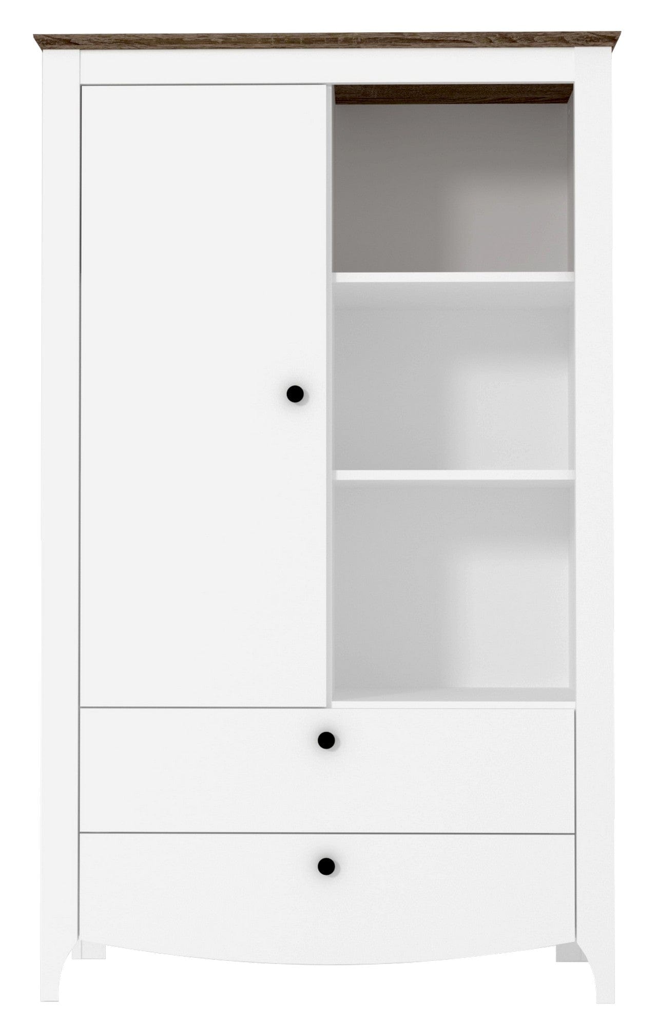 Dulap KARINA 6, alb/stejar, PAL, 96x46x158 cm