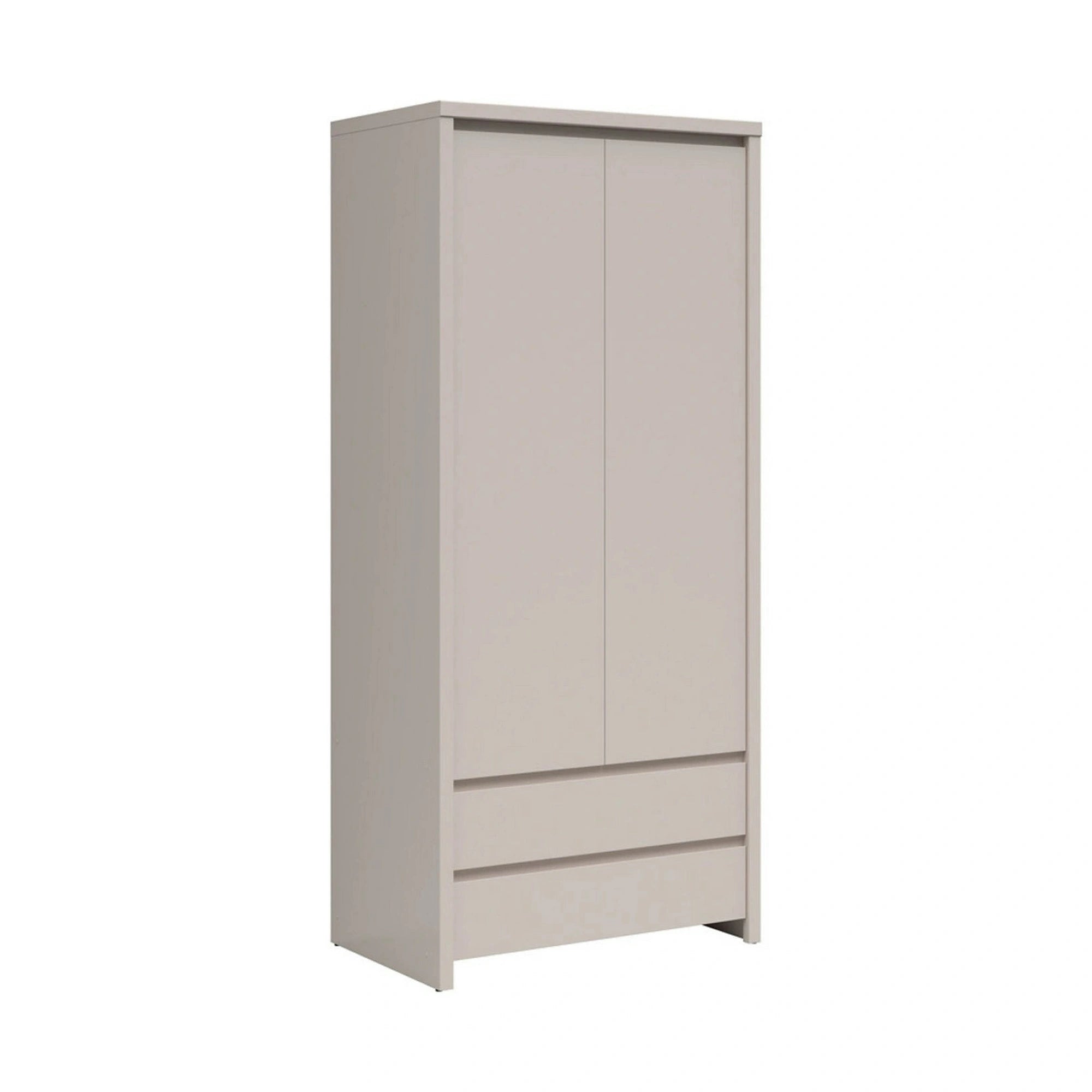 Dulap KASPIAN, casmir, PAL, cu 2 usi si 2 sertare, 90x56x201 cm
