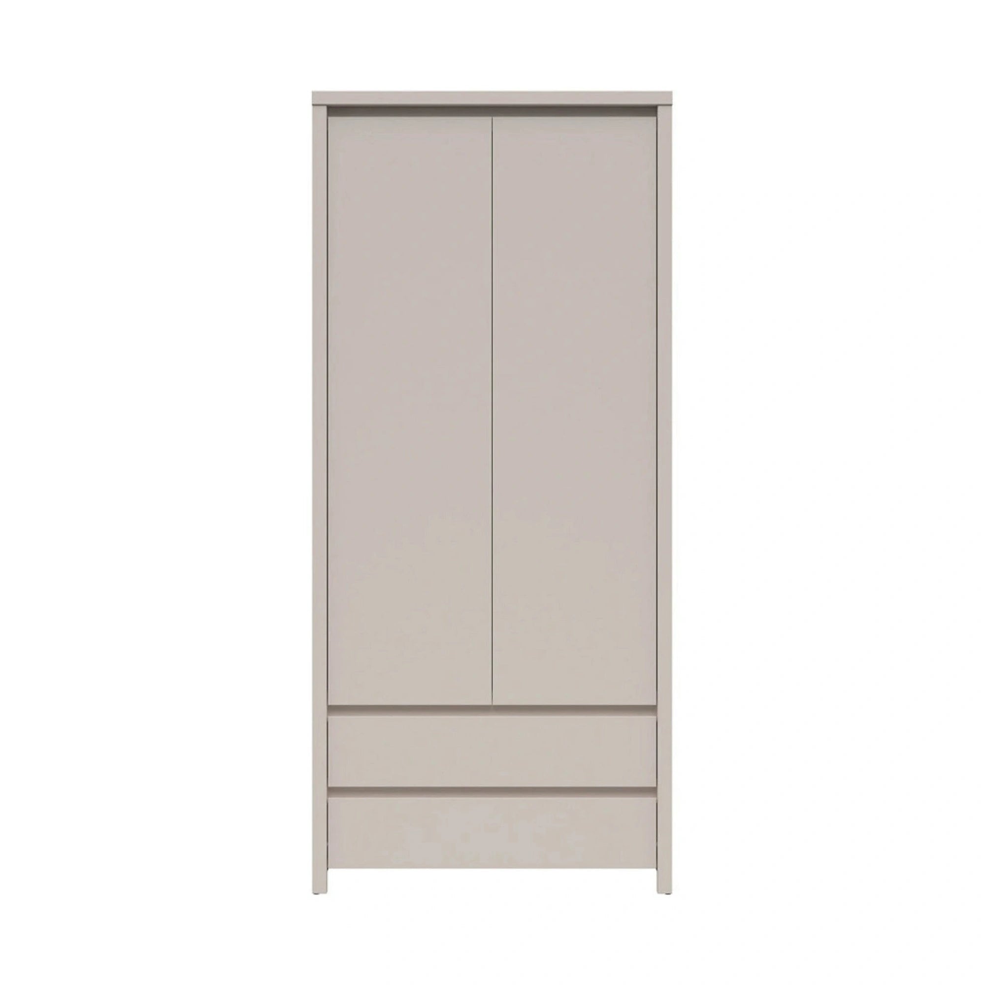 Dulap KASPIAN, casmir, PAL, cu 2 usi si 2 sertare, 90x56x201 cm