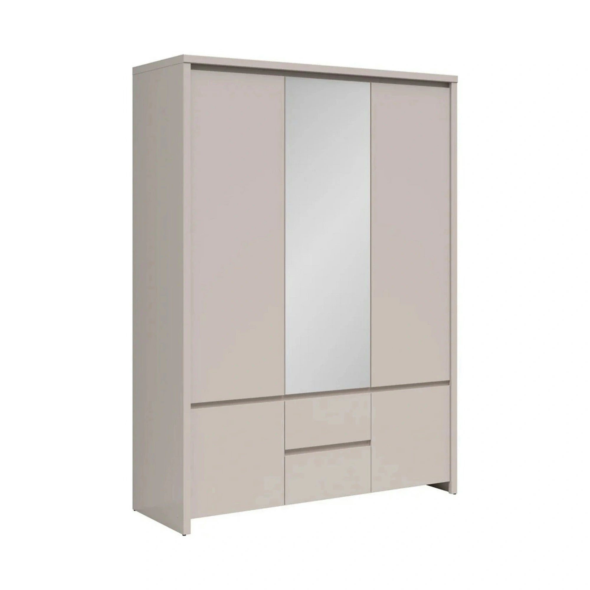 Dulap KASPIAN, casmir, PAL, cu 5 usi si 2 sertare, 154x56x211 cm