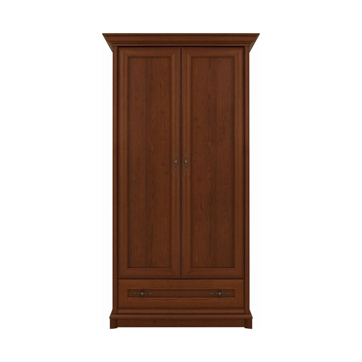 Dulap KENT, castan, PAL, cu 2 usi si un sertar, 110x66x205 cm