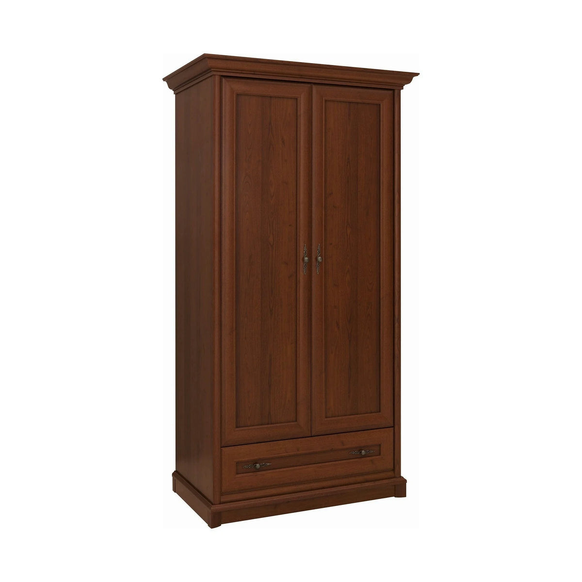 Dulap KENT, castan, PAL, cu 2 usi si un sertar, 110x66x205 cm
