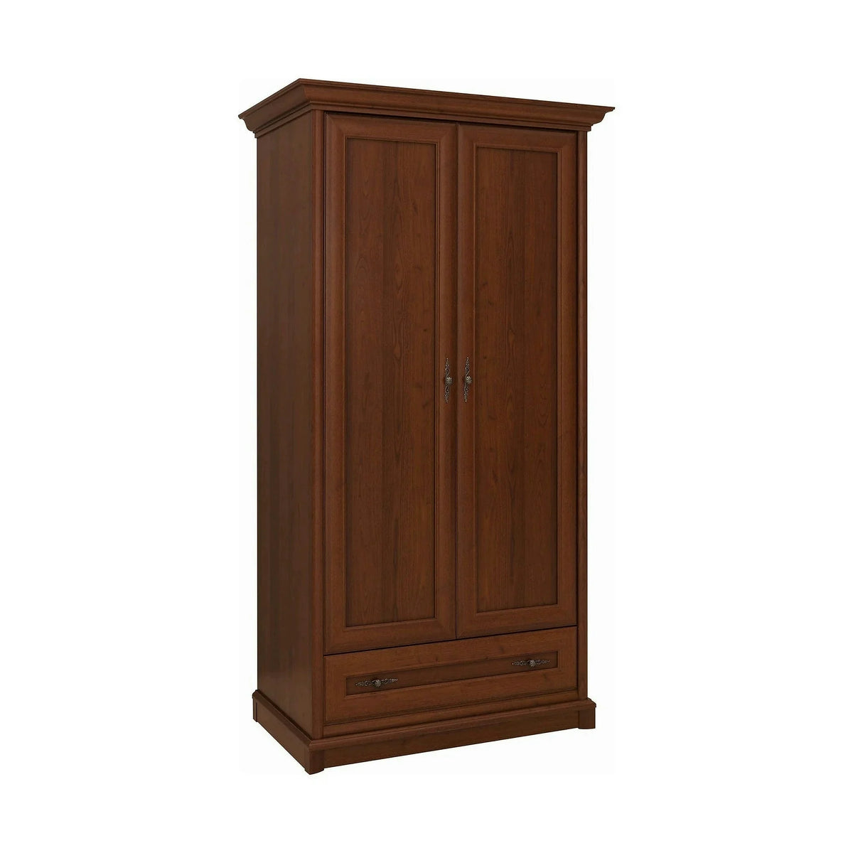Dulap KENT, castan, PAL, cu 2 usi si un sertar, 110x66x205 cm