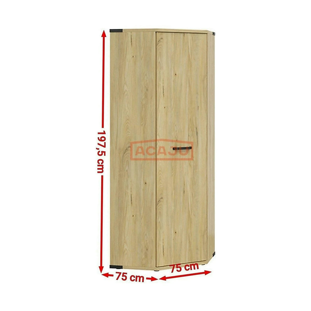 Dulap LARA, stejar, PAL, cu o usa, 75x75x198 cm