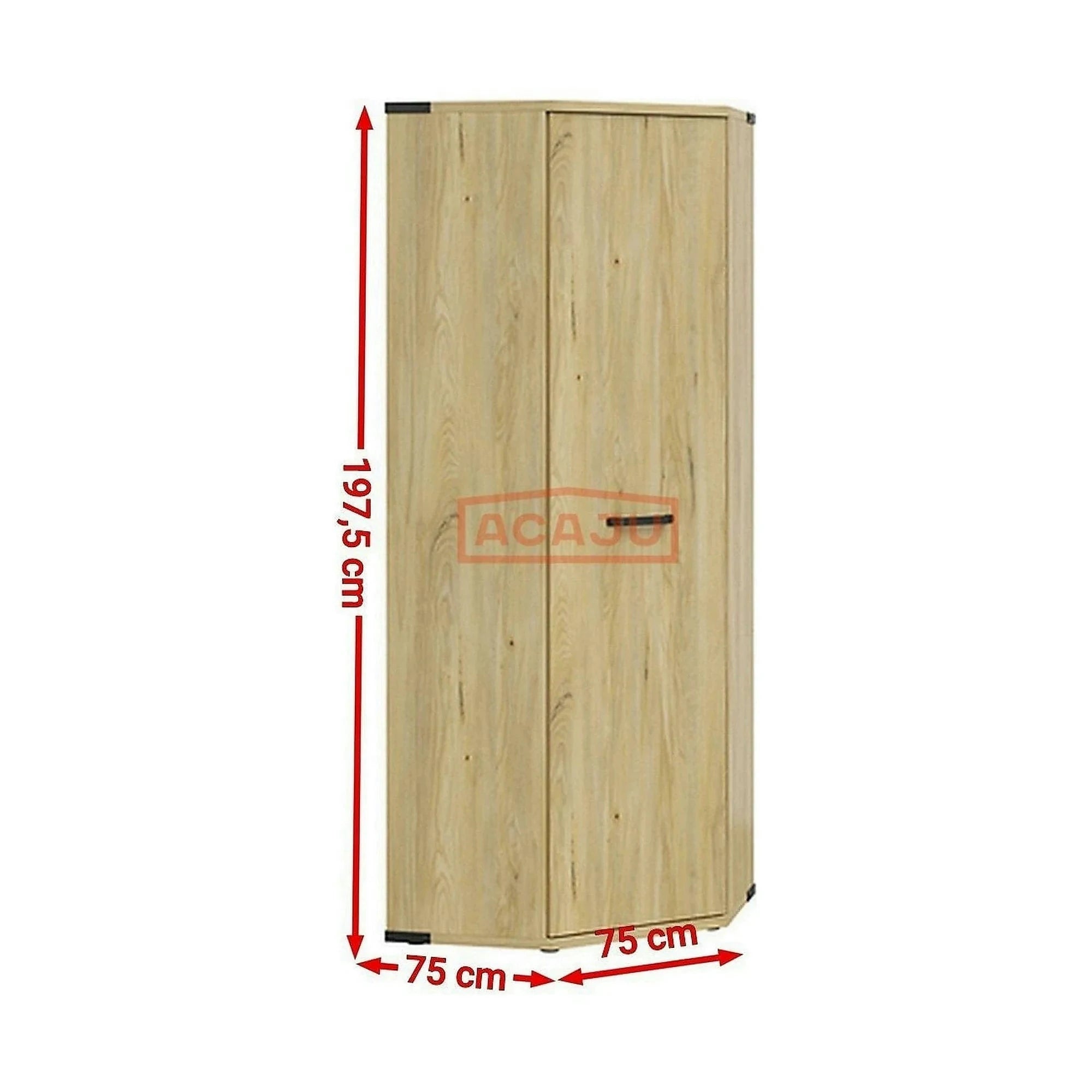 Dulap LARA, stejar, PAL, cu o usa, 75x75x198 cm