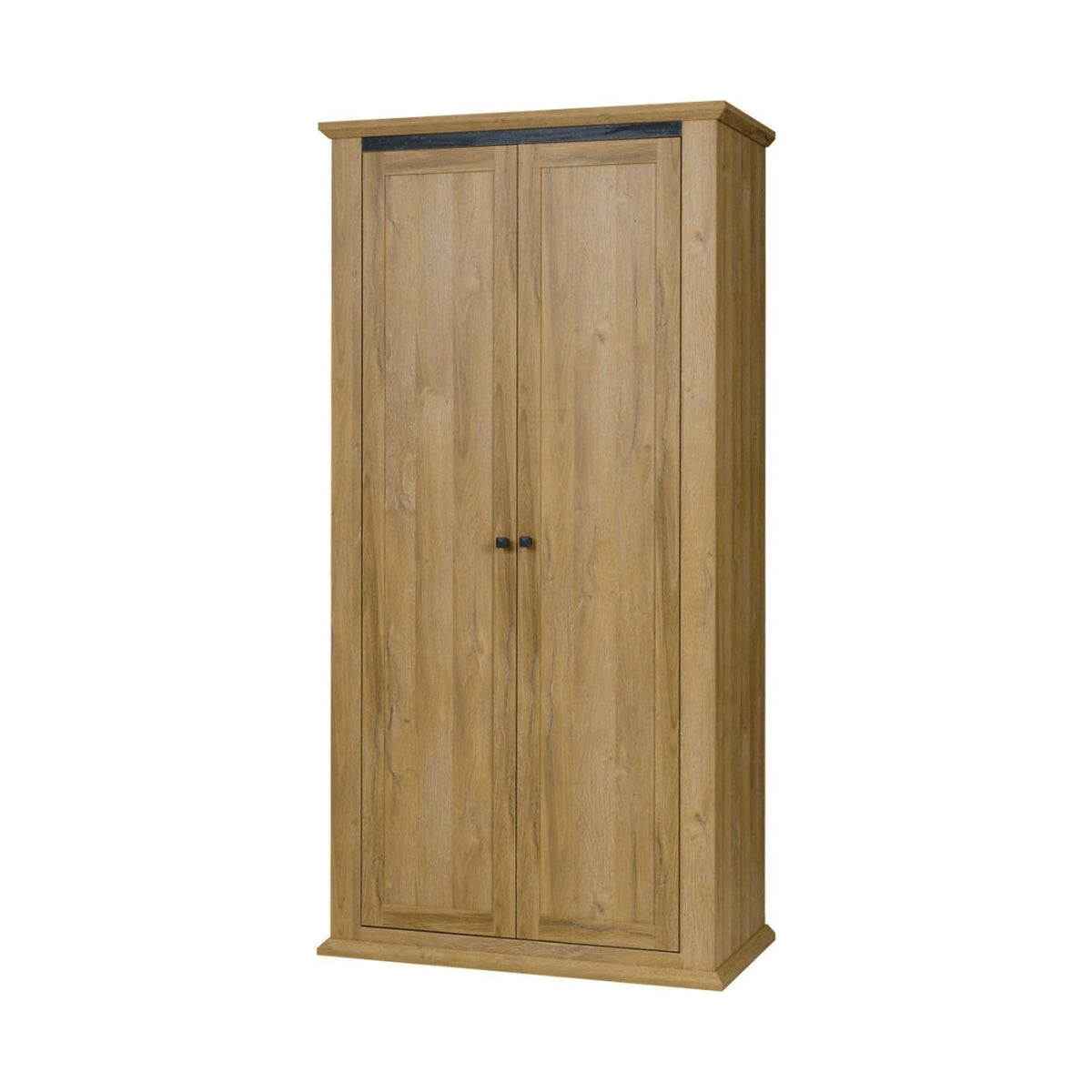 Dulap LEON MZ2, stejar, DTD laminat, cu 2 usi, 100x54x100 cm