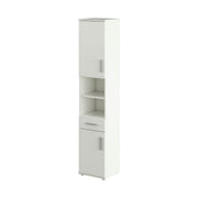 Dulap LESSY NEW 05, alb, DTD laminat, cu 2 usi si un sertar, 38x35x191 cm