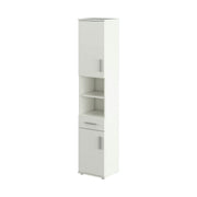 Dulap LESSY NEW 05, alb, DTD laminat, cu 2 usi si un sertar, 38x35x191 cm