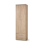 Dulap LIMA REG1, stejar sonoma, PAL laminat, cu o usa si 2 sertare, 60x40x200 cm