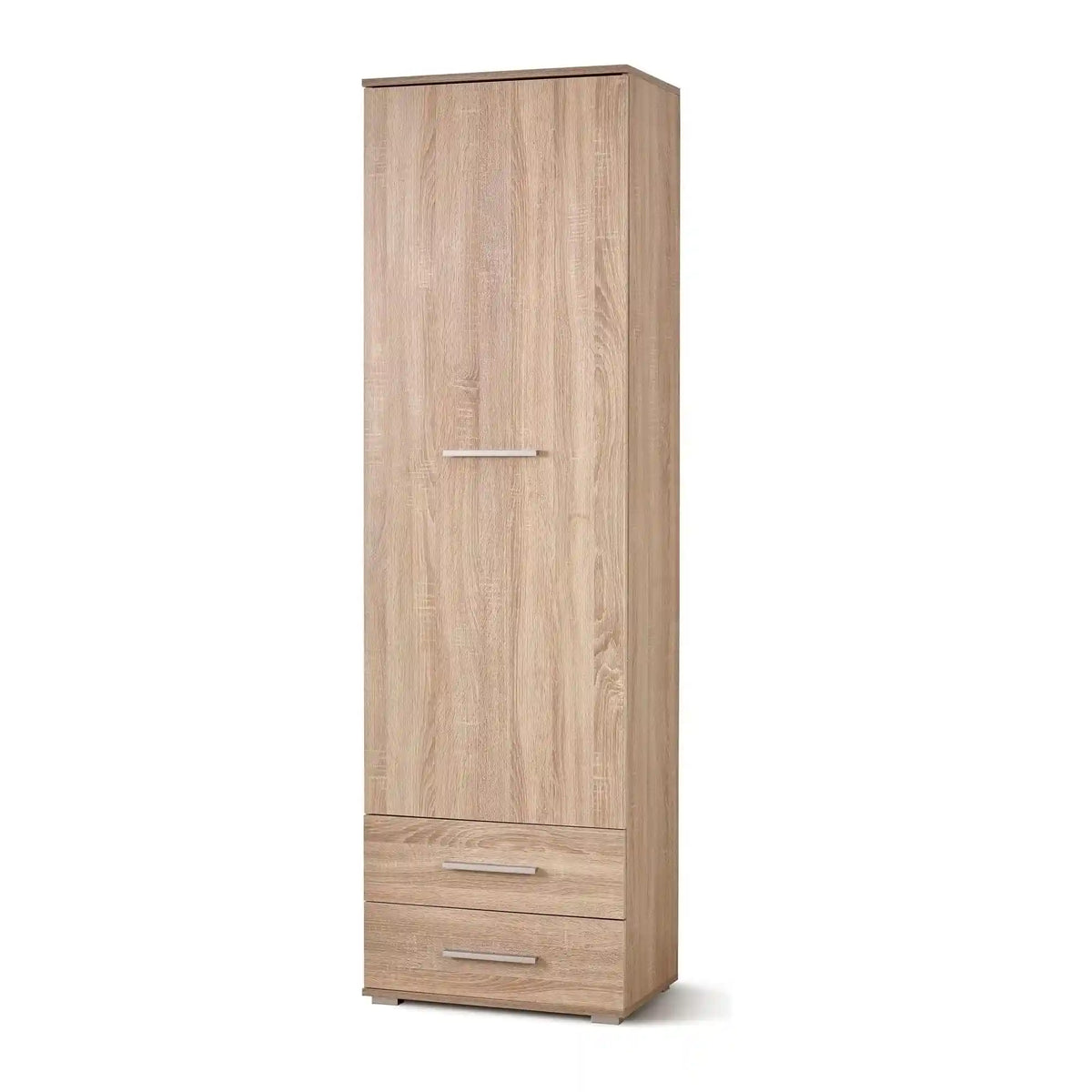 Dulap LIMA REG1, stejar sonoma, PAL laminat, cu o usa si 2 sertare, 60x40x200 cm