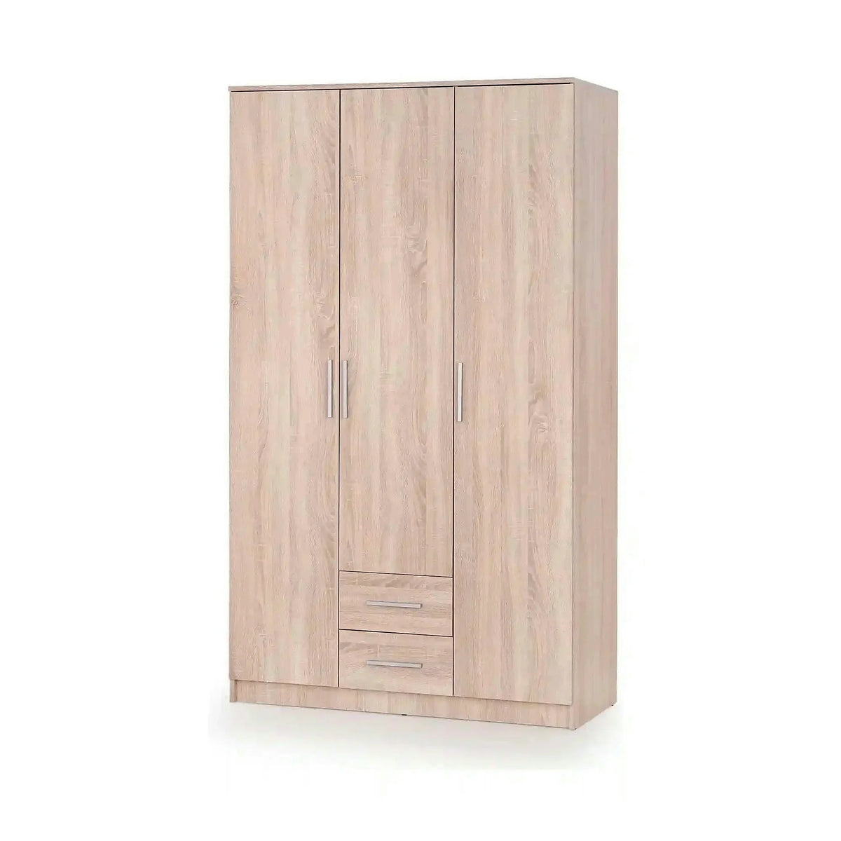 Dulap LIMA S-3, stejar sonoma, PAL laminat, cu 3 usi si 2 sertare, 120x52x205 cm