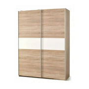 Dulap LIMA S1, alb/stejar sonoma, PAL laminat, cu 2 usi, 153x58x210 cm