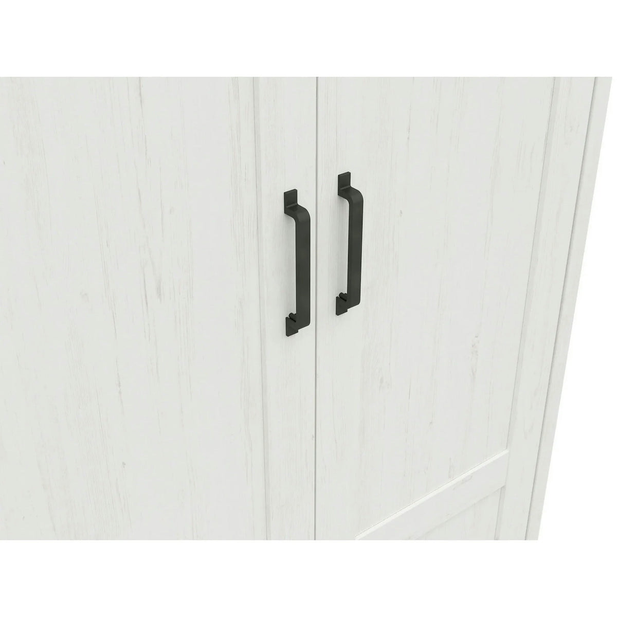 Dulap LOKSA, alb/stejar, PAL laminat, cu 2 usi, 102x57x201 cm