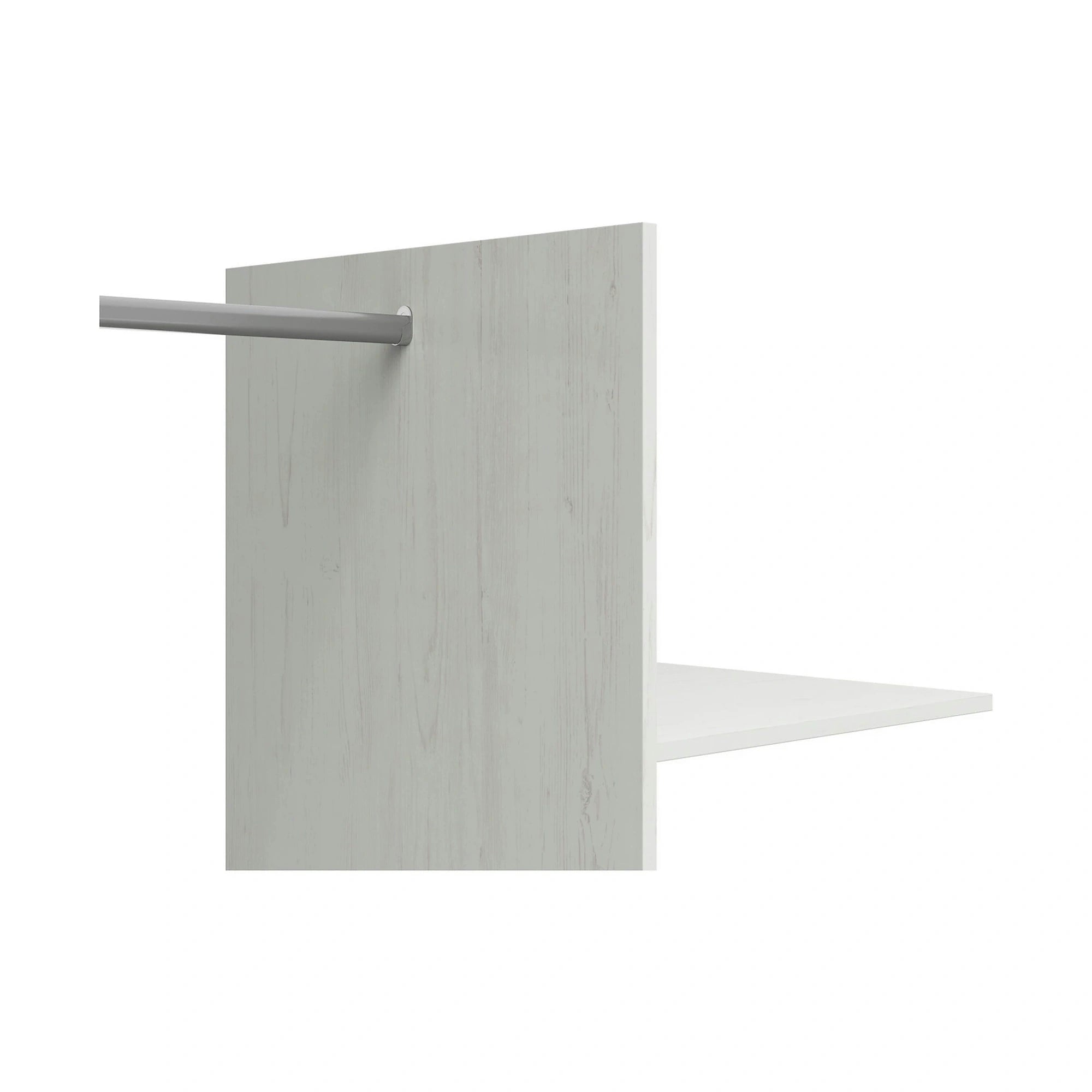 Dulap LOKSA, alb/stejar, PAL laminat, cu 2 usi, 102x57x201 cm
