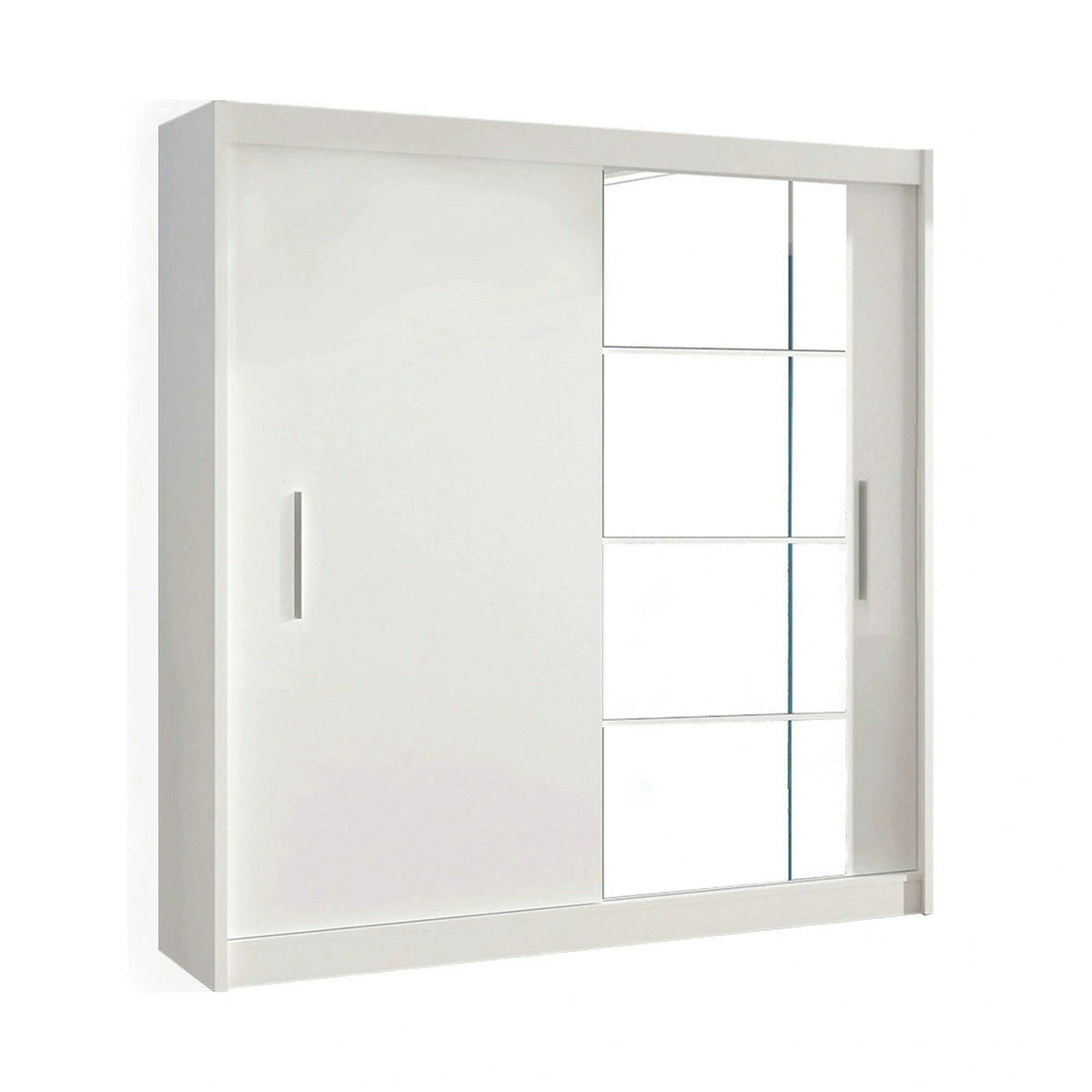 Dulap LOW, alb, DTD laminat, cu 2 usi, 180x61x215 cm