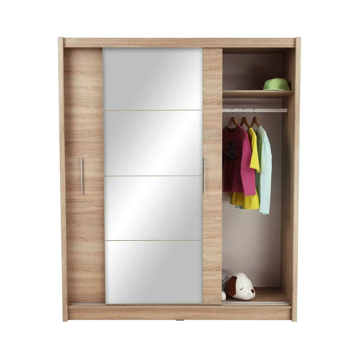 Dulap LOW, stejar sonoma, DTD laminat, cu 2 usi, 180x61x215 cm