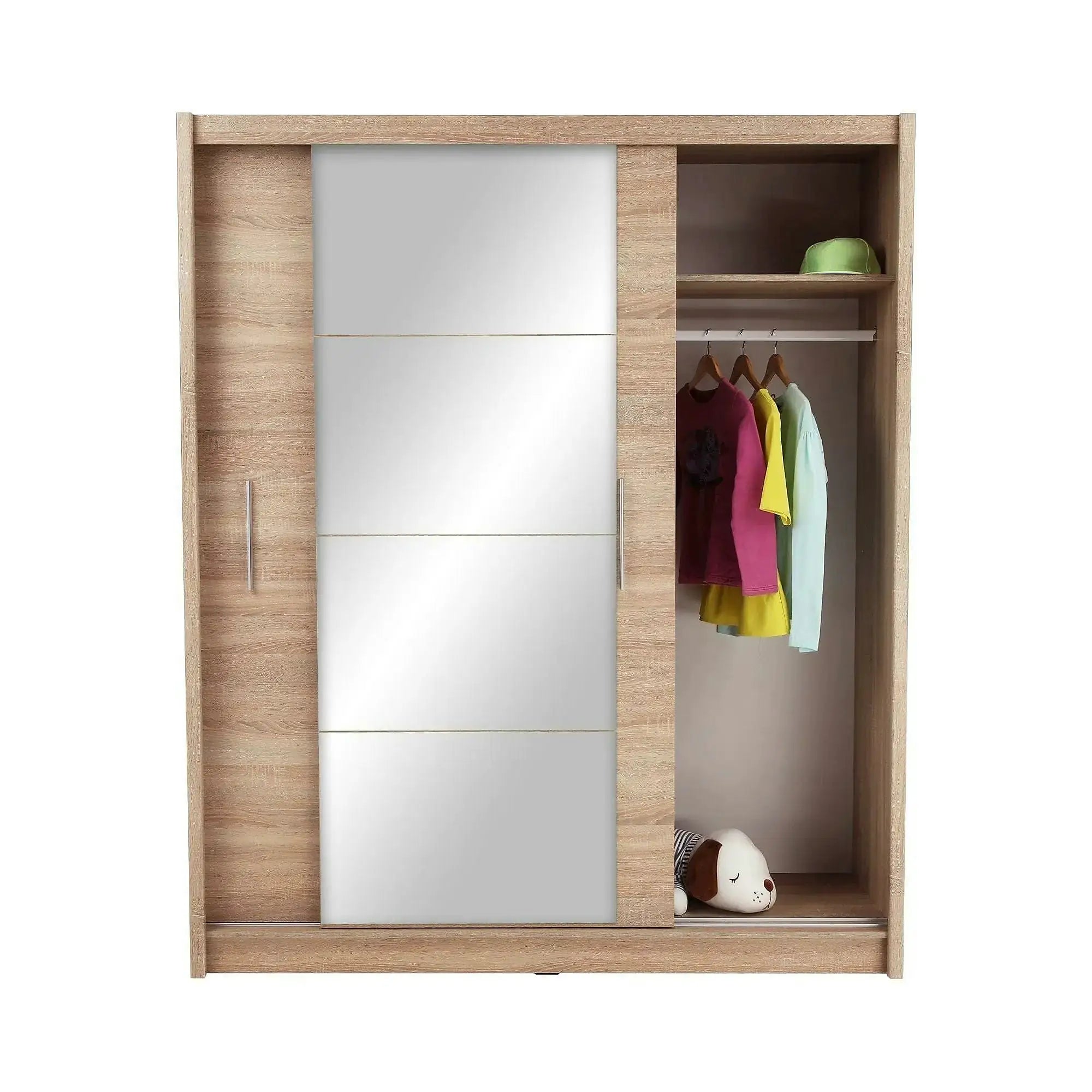 Dulap LOW, stejar sonoma, DTD laminat, cu 2 usi, 180x61x215 cm