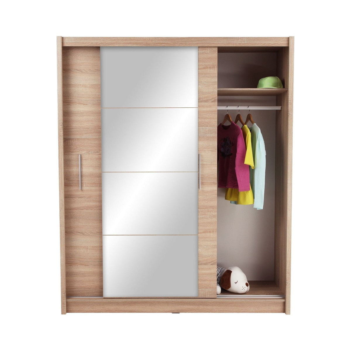 Dulap LOW, stejar sonoma, DTD laminat, cu 2 usi, 180x61x215 cm