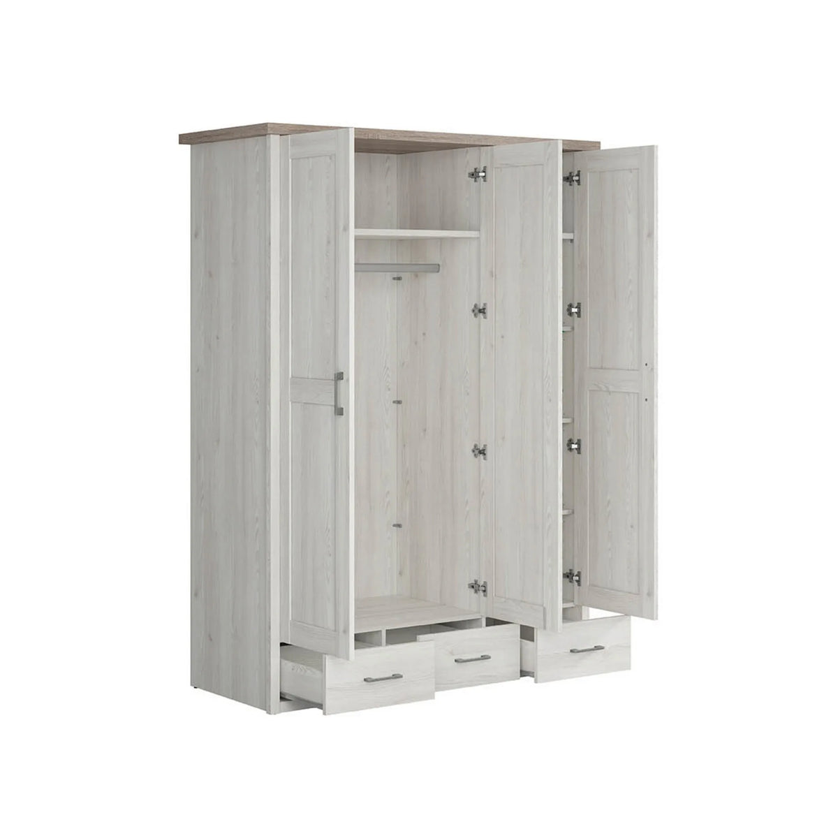 Dulap LUCA JUZI, zada sibiu deschis, PAL laminat, 148x62x201 cm