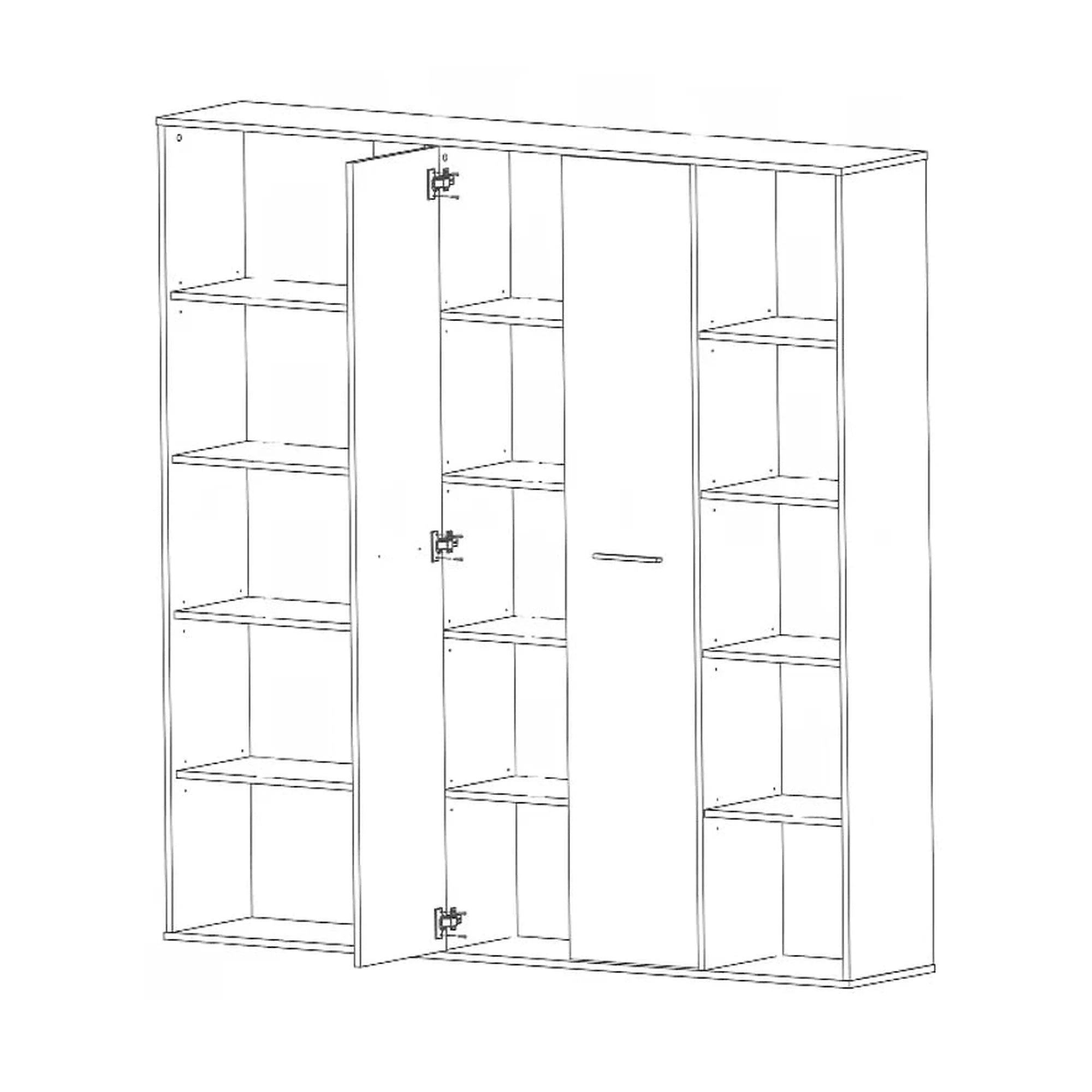 Dulap MAURUS NEW MA50, stejar sonoma/alb, PAL melaminat, 181x34x181 cm