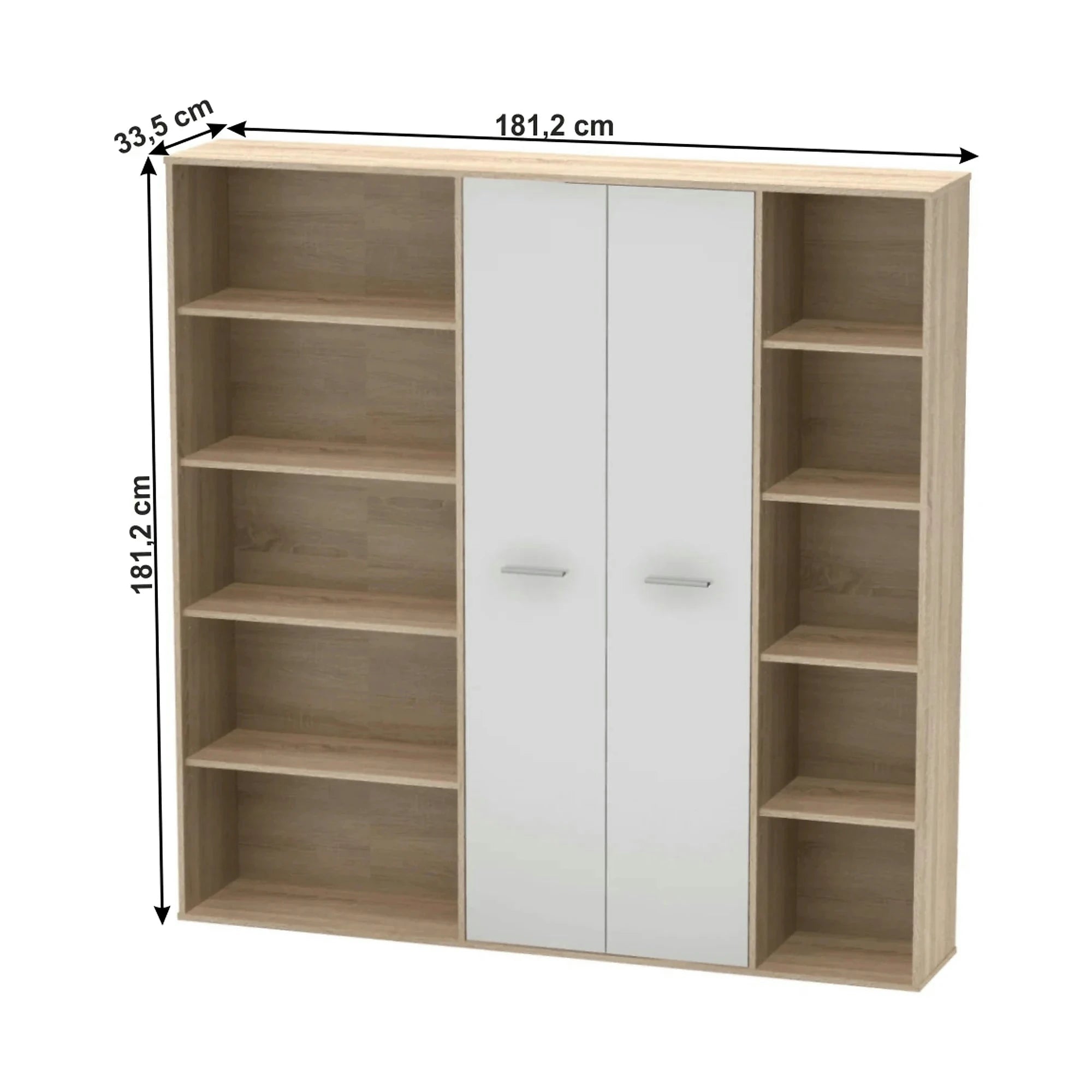 Dulap MAURUS NEW MA50, stejar sonoma/alb, PAL melaminat, 181x34x181 cm