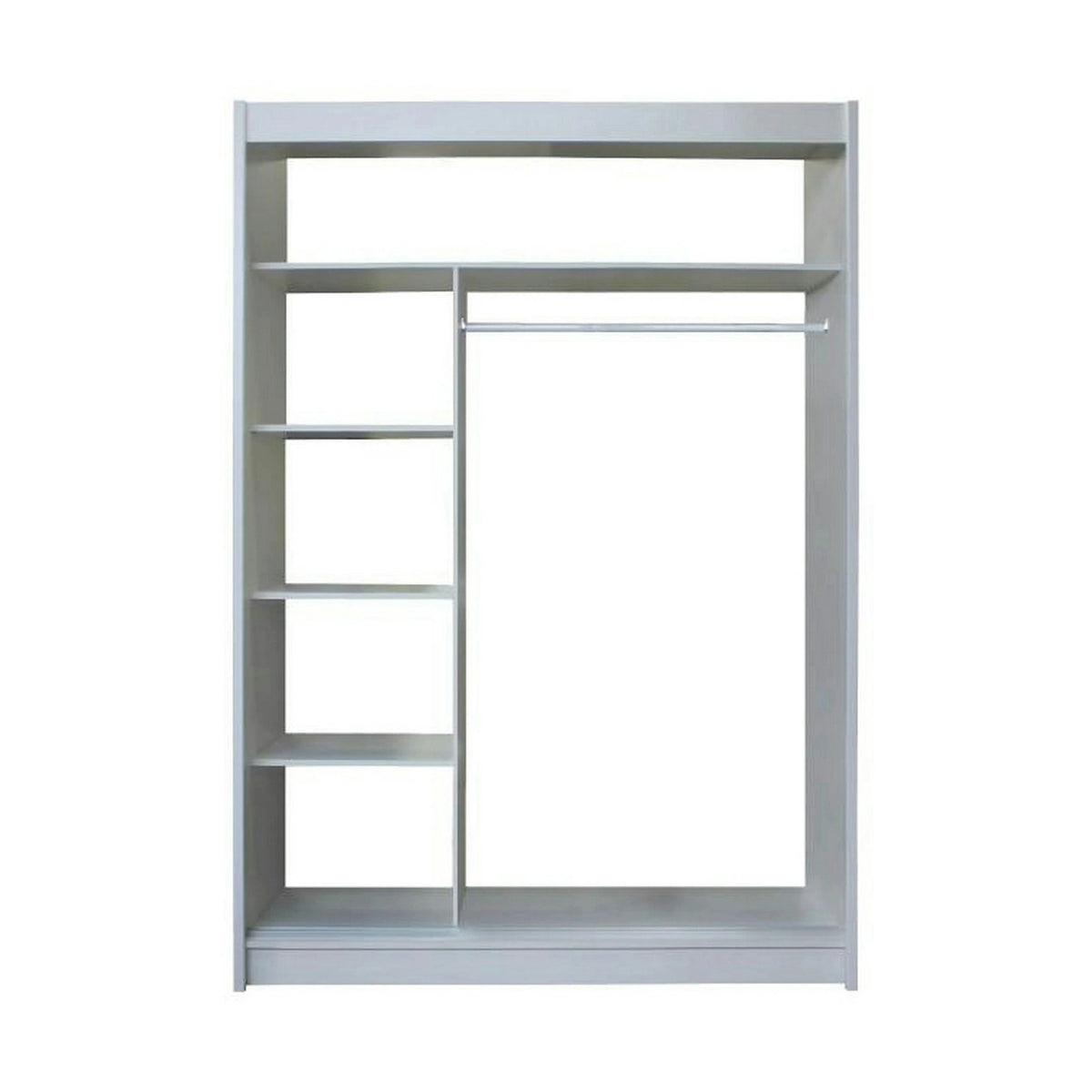 Dulap MERINA, PAL, stejar sonoma/gri, PAL melaminat, cu 2 usi, 150x60x215 cm