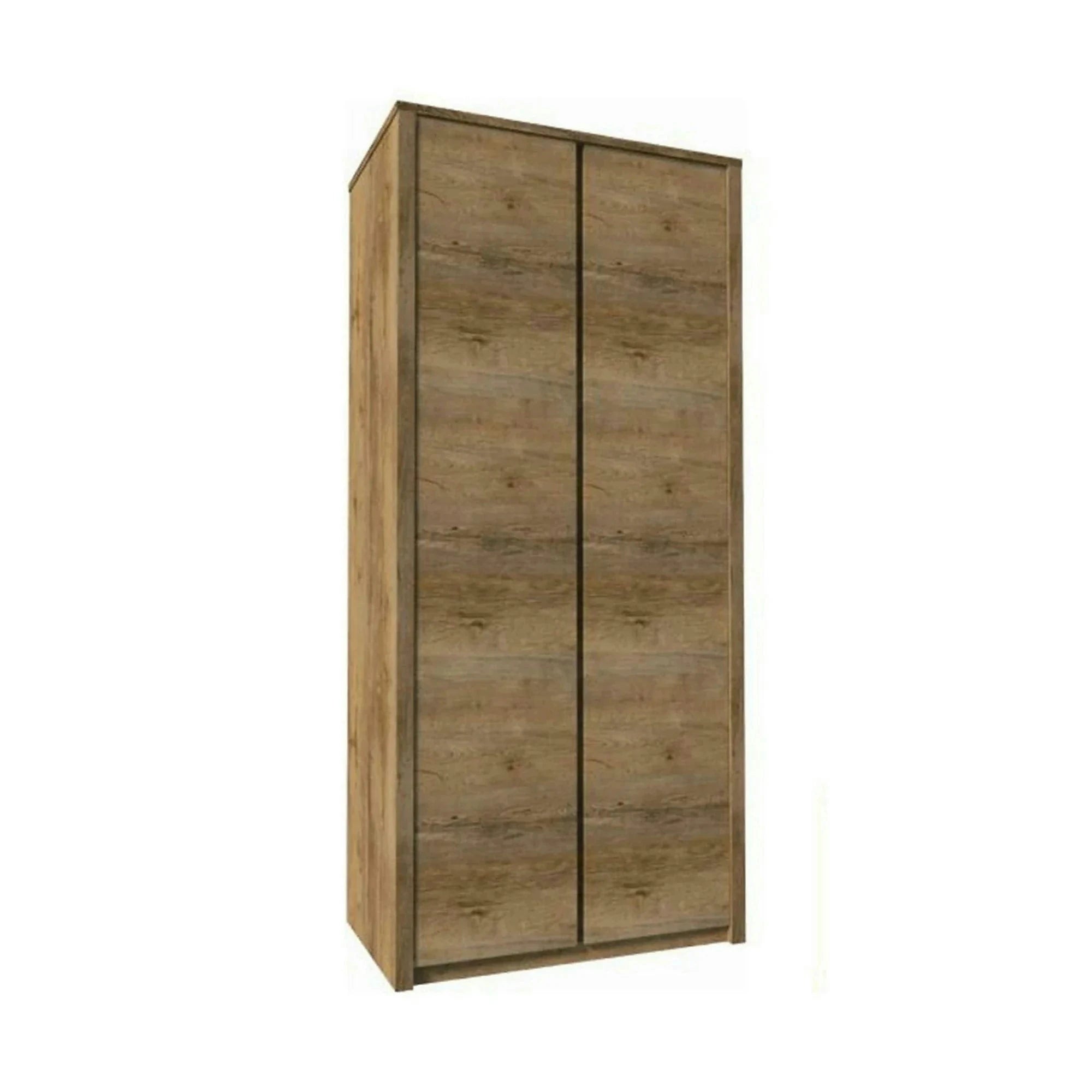 Dulap MONTANA S2D, stejar lefkas inchis, PAL melaminat, cu 2 usi, 90x53x197 cm