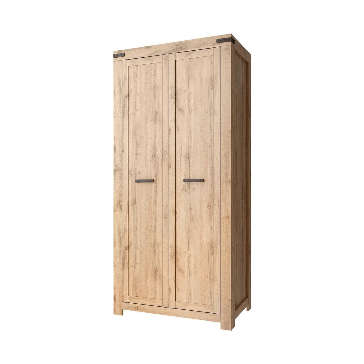 Dulap MORTIZ, stejar wotan, PAL laminat, cu 2 usi, 104x40x220 cm