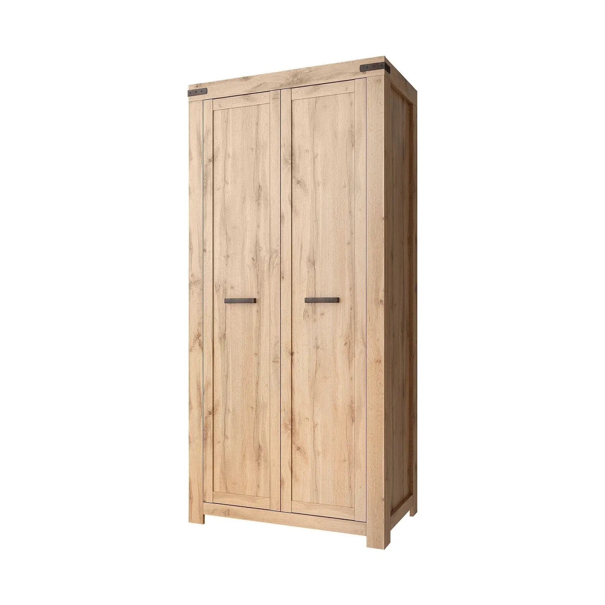 Dulap MORTIZ, stejar wotan, PAL laminat, cu 2 usi, 104x40x220 cm