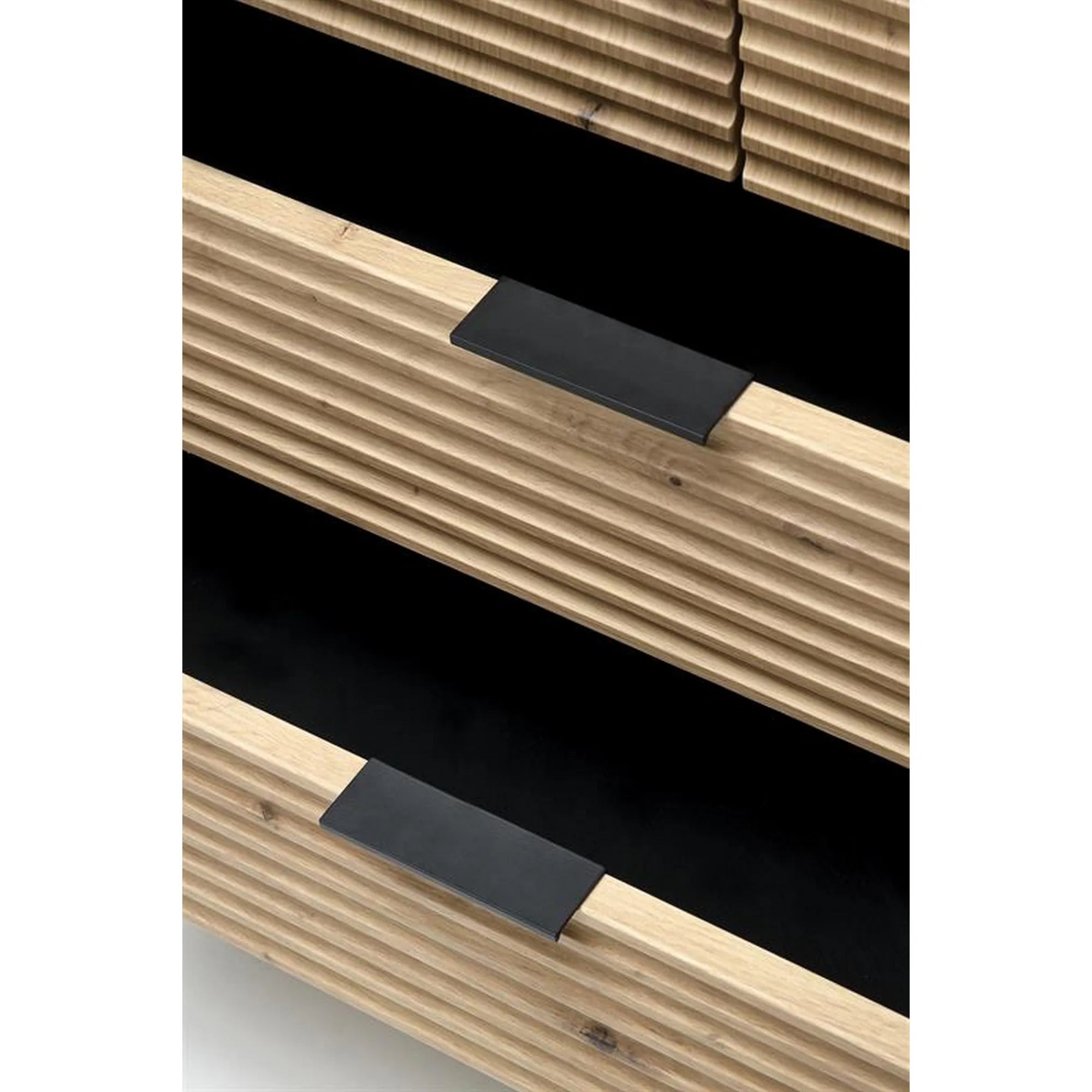 Dulap MURANO, stejar artisan/negru, cu 2 usi si 2 sertare, 80x53x205 cm