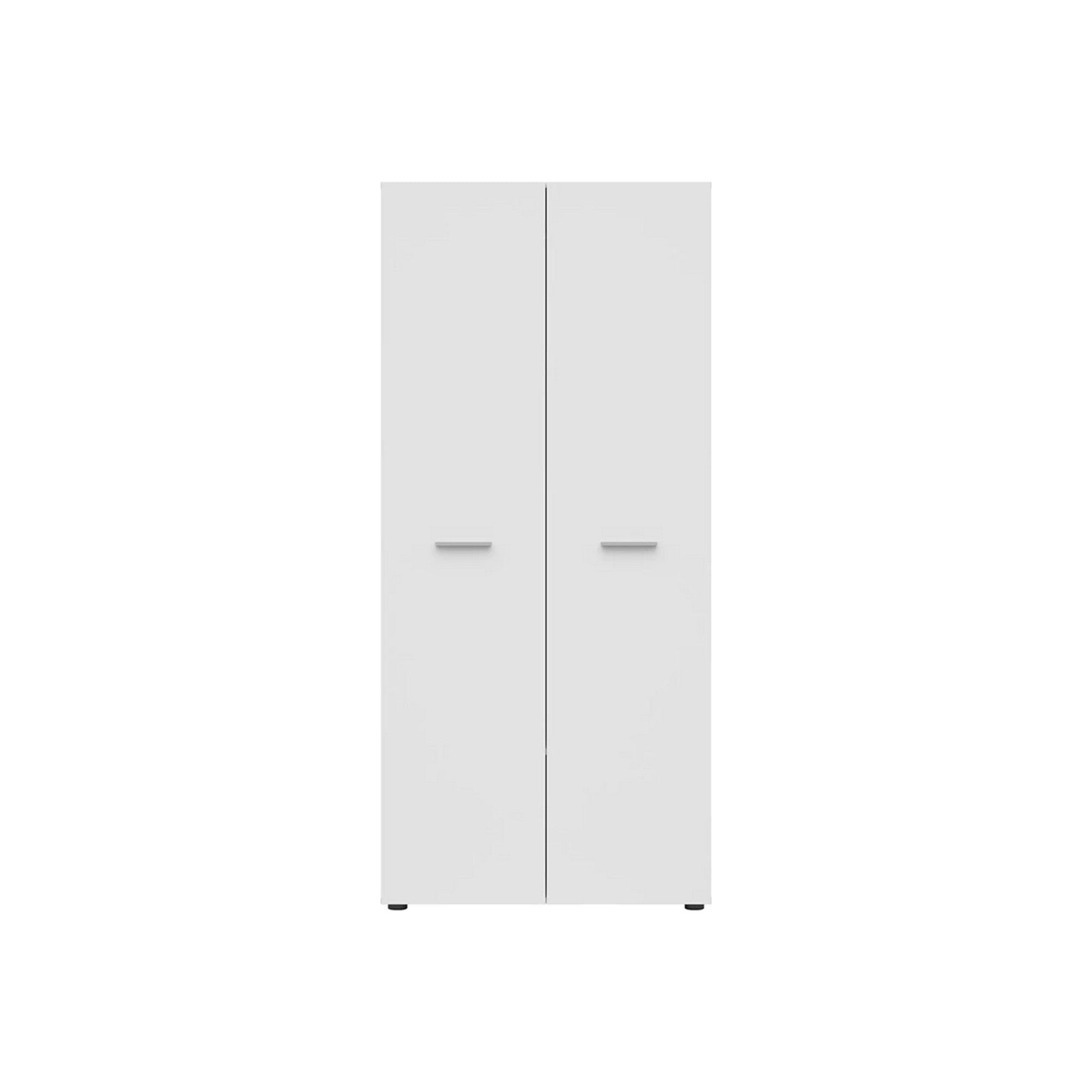 Dulap NENO, alb, PAL, cu 2 usi, 81x54x179 cm