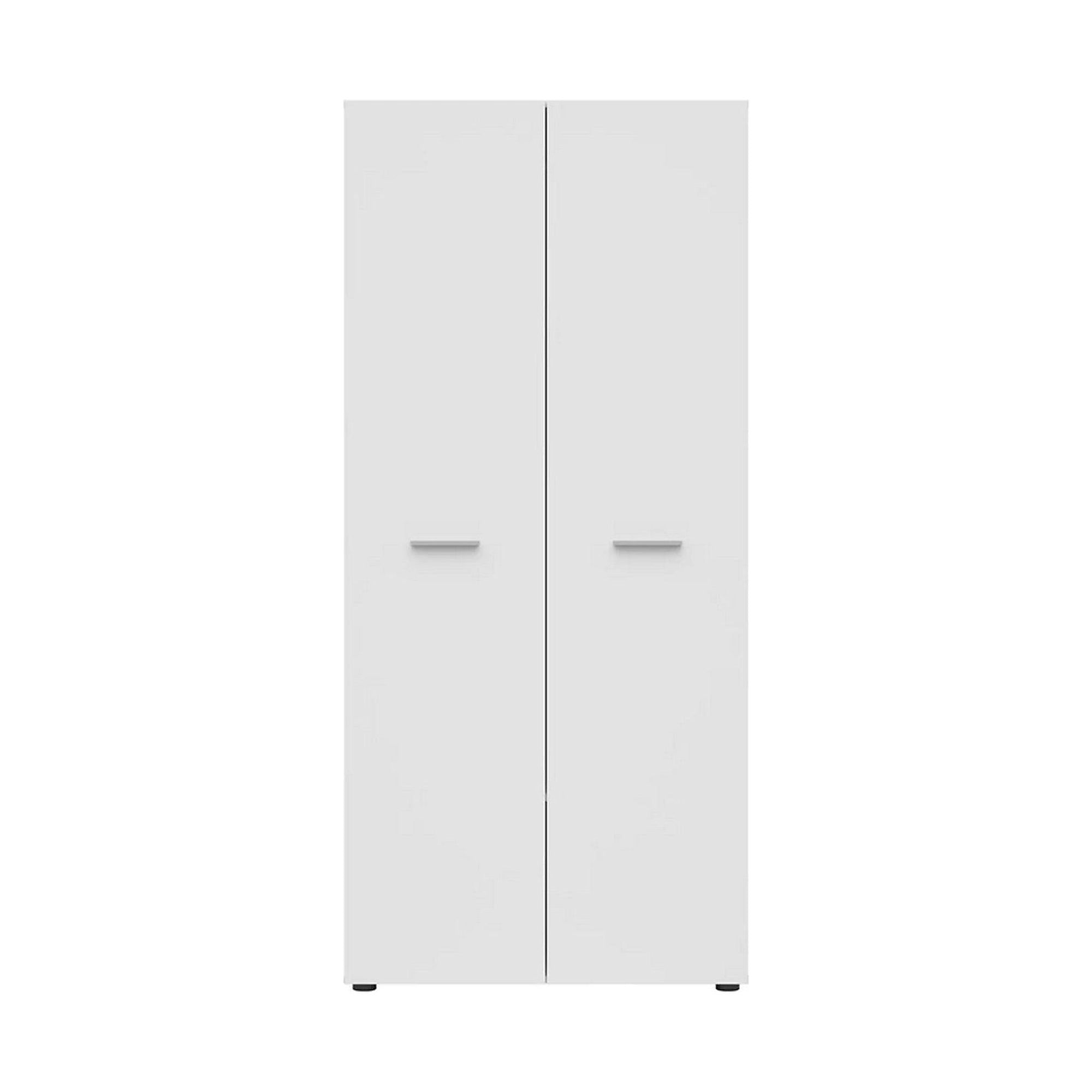 Dulap NENO, alb, PAL, cu 2 usi, 81x54x179 cm