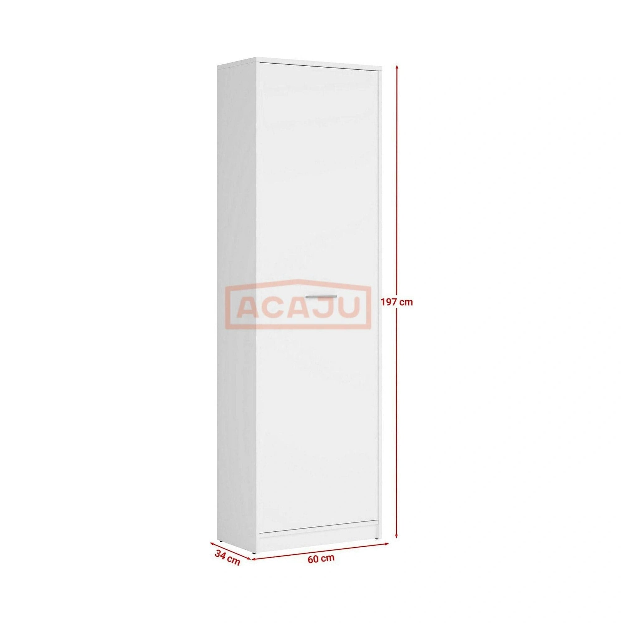 Dulap NEPO PLUS, alb, PAL, cu o usa, 60x34x197 cm