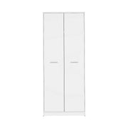 Dulap NEPO PLUS, alb, PAL laminat, cu 2 usi, 80x55x197 cm