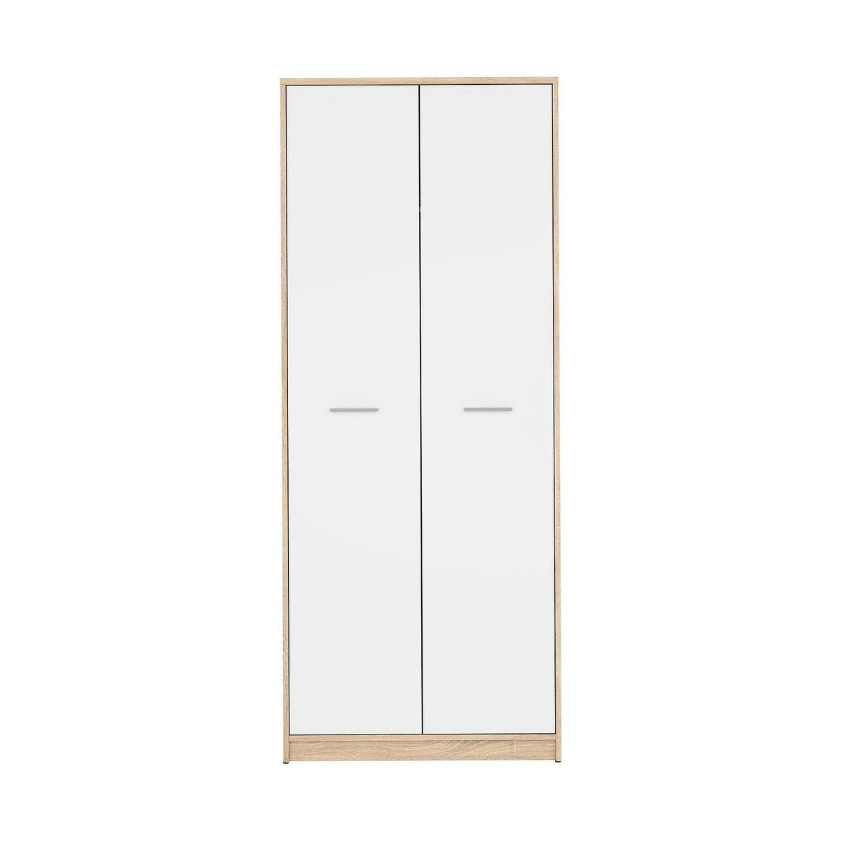 Dulap NEPO PLUS, alb/stejar sonoma, PAL, cu 2 usi, 80x55x197 cm