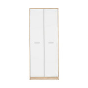 Dulap NEPO PLUS, alb/stejar sonoma, PAL, cu 2 usi, 80x55x197 cm